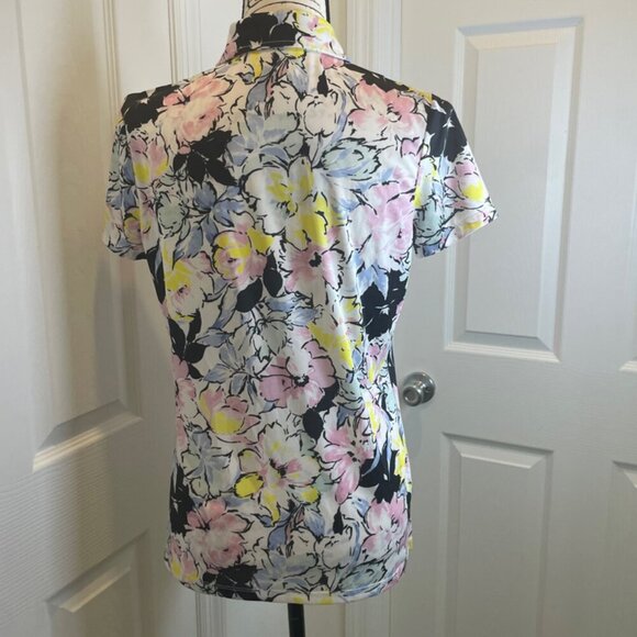 Ralph Lauren RLX Shirt Golf Tailored Fit Floral Sz M Wicking Tennis Golf Sport - Picture 16 of 16